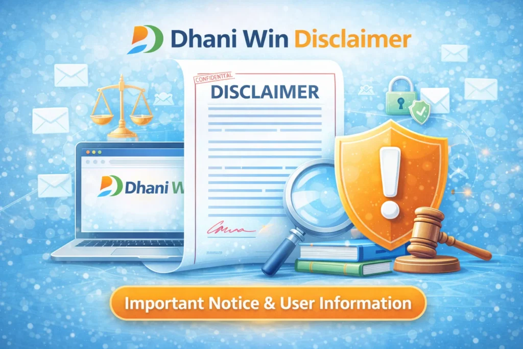 dhani win disclaimer important notice and user information guide